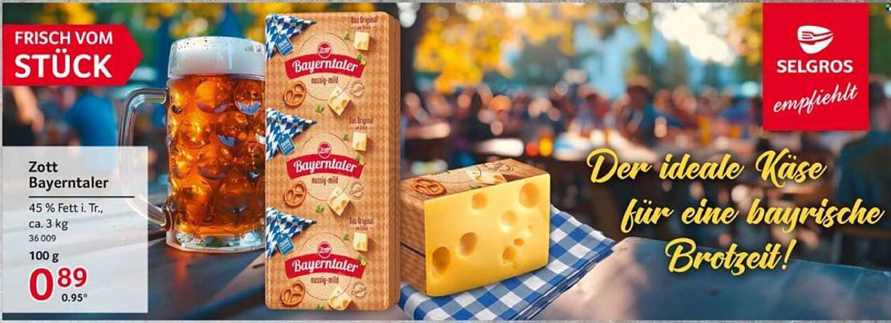 Zott Bayern-Taler - Der ideale Käse für eine bayerische Brotzeit!