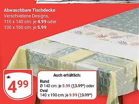 Abwaschbare Tischdecke