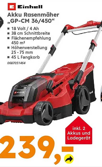 Akku Rasenmäher „GP-CM 36/450“