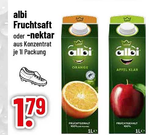 albi Fruchtsaft oder -nektar aus Konzentrat je 1l Packung