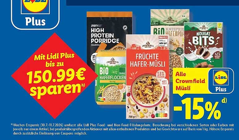Alle Crownfield Müsli