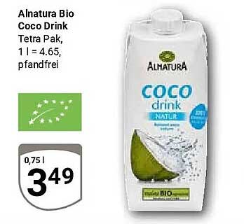 Alnatura Bio Coco Drink Tetra Pak, 1 l = 4,65, pfandfrei