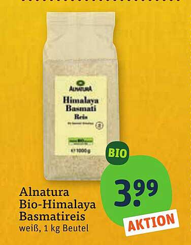 Alnatura Bio-Himalaya Basmatireis weiß, 1 kg Beutel