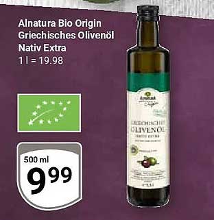 Alnatura Bio Origin Griechisches Olivenöl Nativ Extra