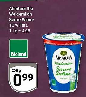 Alnatura Bio Weidemilch Saure Sahne