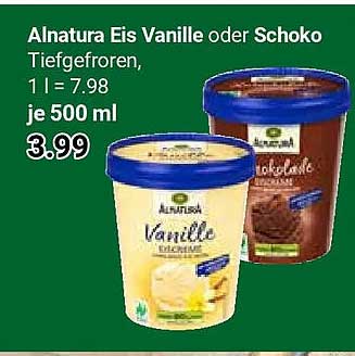 Alnatura Eis Vanille oder Schoko