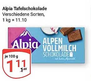 Alpia Tafelschokolade