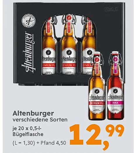 Altenburger verschiedene Sorten je 20 x 0,5-l-Bügelflasche