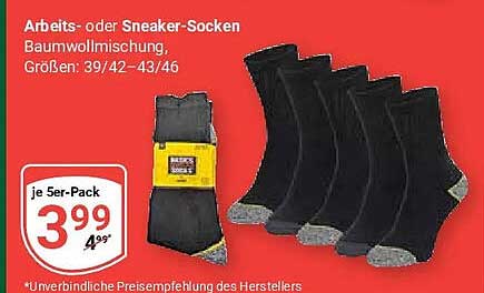 Arbeits- oder Sneaker-Socken