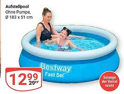Aufstellpool Ohne Pumpe, Ø 183 x 51 cm