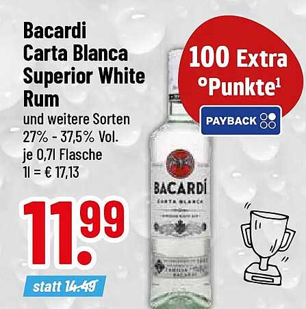 Bacardi Carta Blanca Superior White Rum