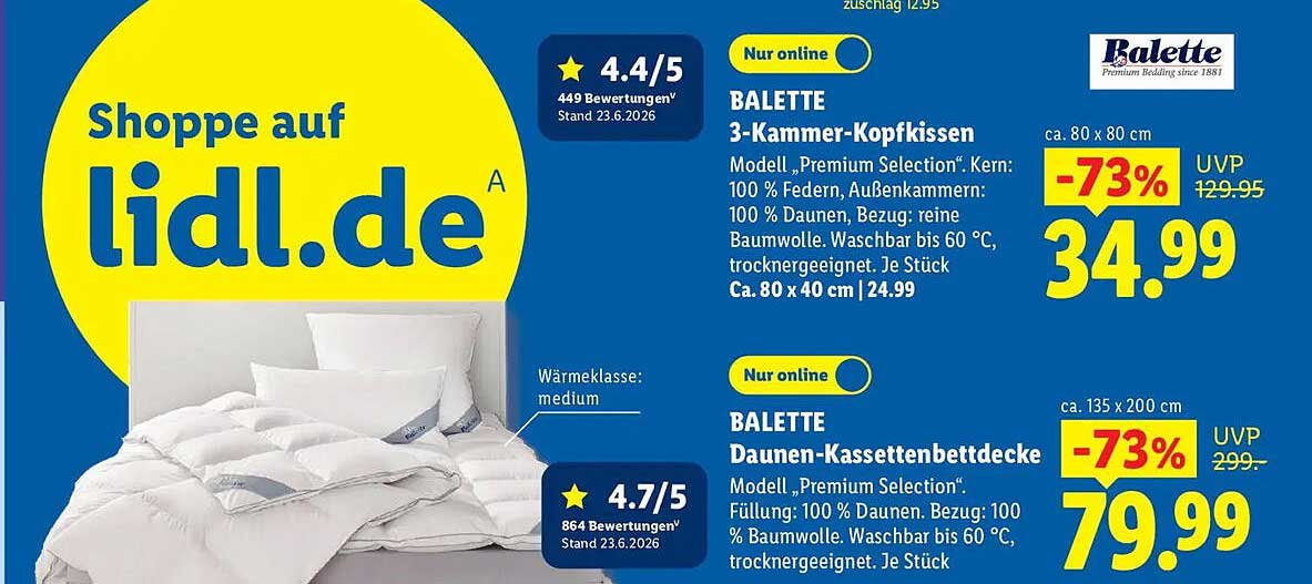 BALETTE 3-Kammer-Kopfkissen