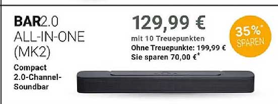BAR2.0 ALL-IN-ONE (MK2) Compact 2.0-Channel-Soundbar