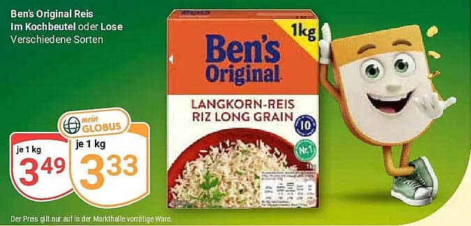 Ben's Original Reis Im Kochbeutel oder Lose Verschiedene Sorten