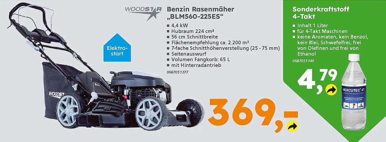 Benzin Rasenmäher „BLM560-225ES“