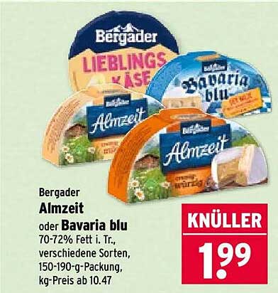 Bergader Almzeit oder Bavaria blu