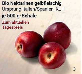 Bio Nektarinen gelbfleischig