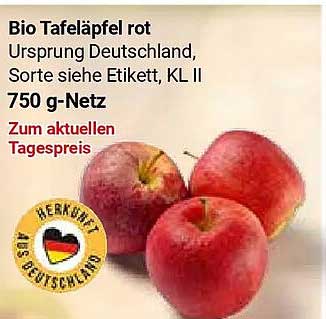 Bio Tafeläpfel rot