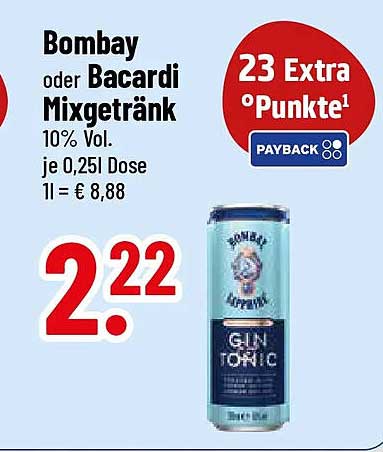 Bombay oder Bacardi Mixgetränk