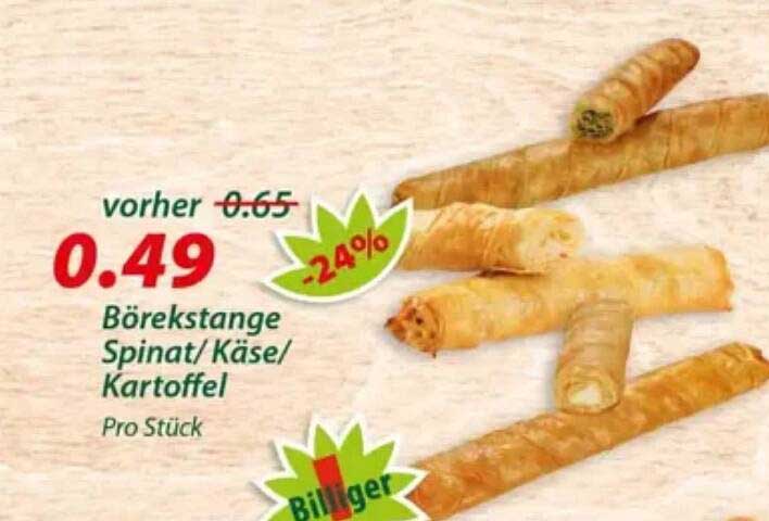 Börekstange Spinat/ Käse/ Kartoffel