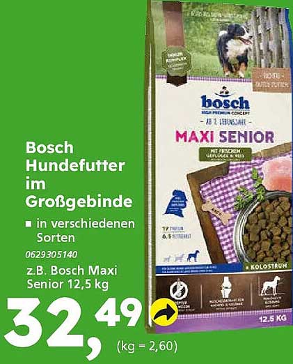Bosch Hundefutter im Großgebinde