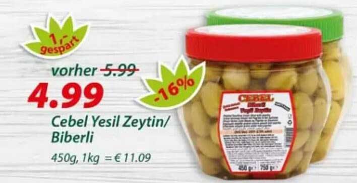 Cebel Yesil Zeytin/ Biberli