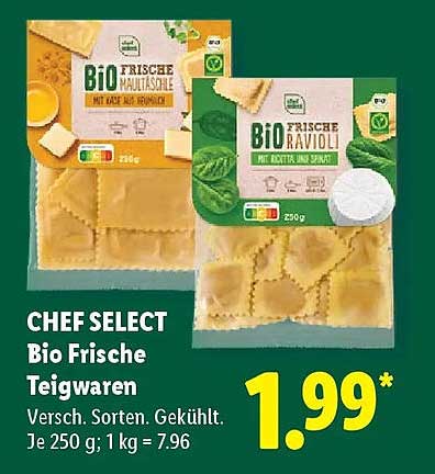 CHEF SELECT Bio Frische Teigwaren