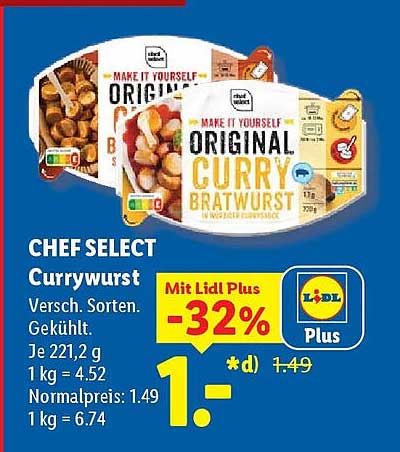 CHEF SELECT Currywurst