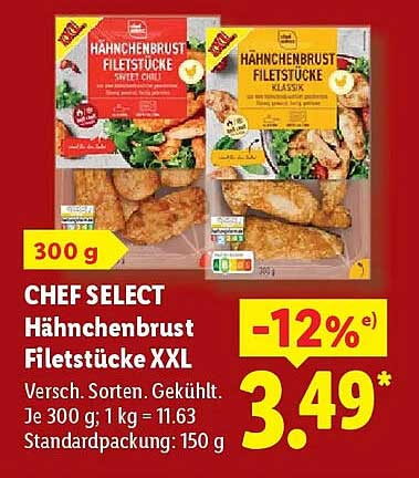 CHEF SELECT Hähnchenbrust Filetstücke XXL