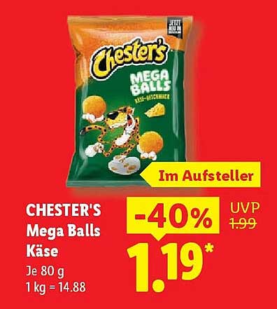 CHESTER'S Mega Balls Käse