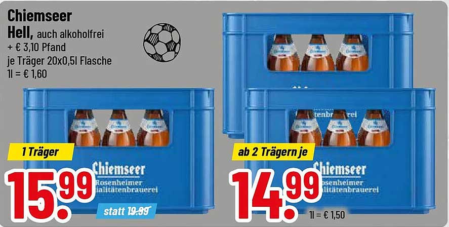 Chiemseer Hell, auch alkoholfrei