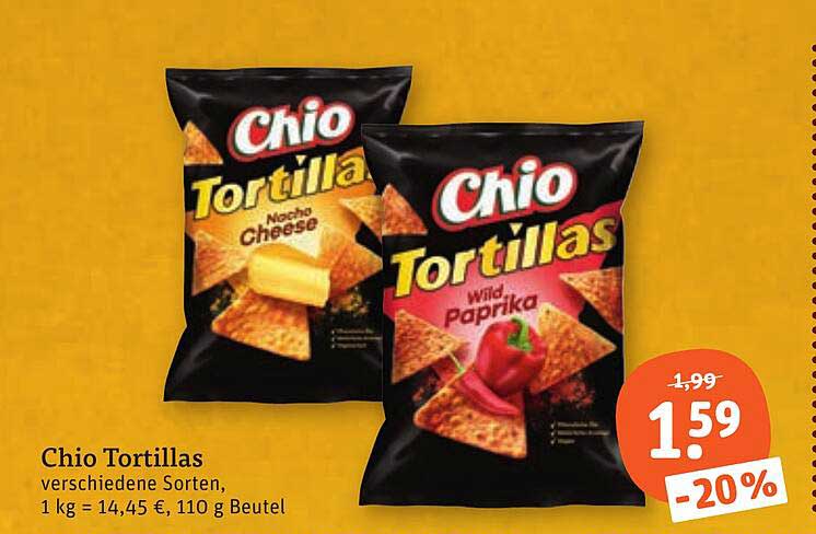 Chio Tortillas verschiedene Sorten.
