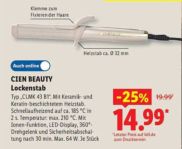 CIEN BEAUTY Lockenstab