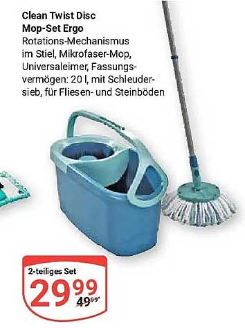 Clean Twist Disc Mop-Set Ergo