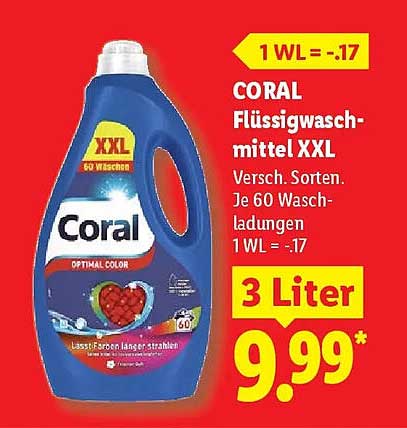 CORAL Flüssigwaschmittel XXL