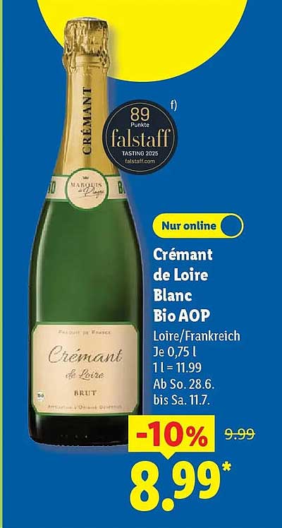 Crémant de Loire Blanc Bio AOP