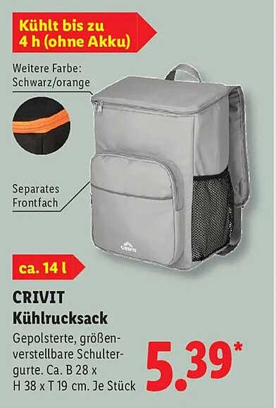 CRIVIT Kühlrucksack