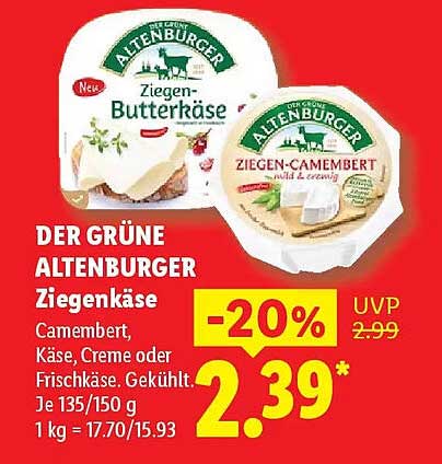 DER GRÜNE ALTENBURGER Ziegenkäse