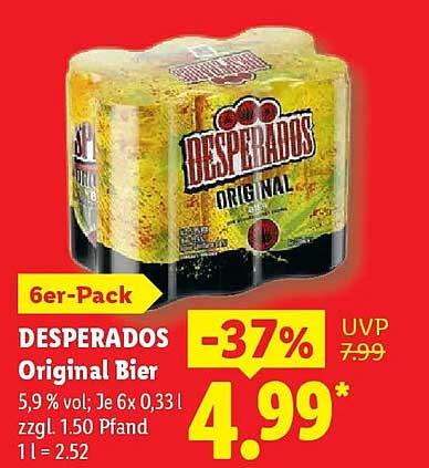 DESPERADOS Original Bier