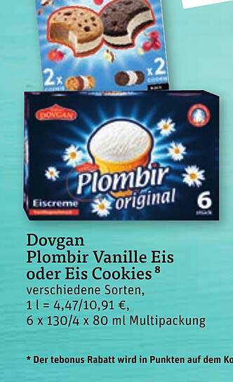 Dovgan Plombir Vanille Eis oder Eis Cookies