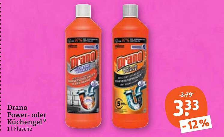 Drano Power- oder Küchengel⁸ 1 l Flasche