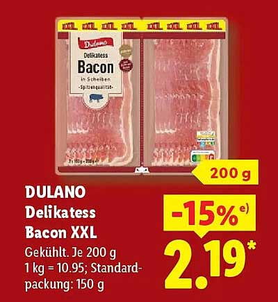 DULANO Delikatess Bacon XXL