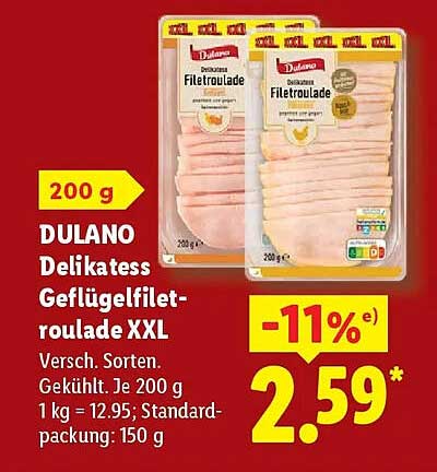 DULANO Delikatess Geflügelfiletroulade XXL