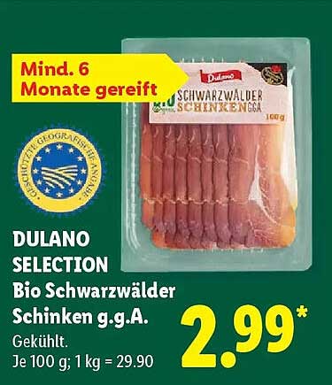 DULANO SELECTION Bio Schwarzwälder Schinken g.g.A.