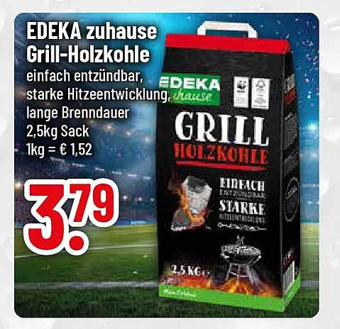 EDEKA zuhause Grill-Holzkohle