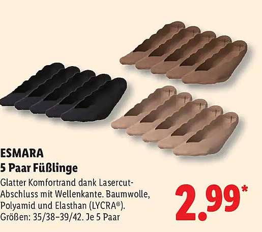 ESMARA 5 Paar Fülllinge
