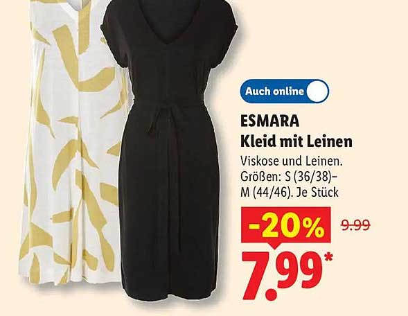 ESMARA Kleid mit Leinen