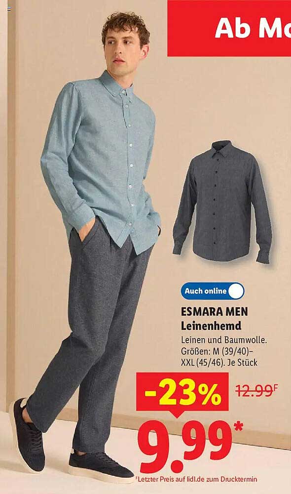 ESMARA MEN Leinenhemd
