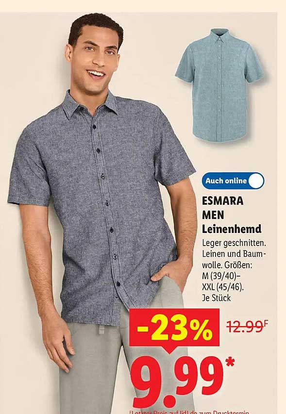 ESMARA MEN Leinenhemd
