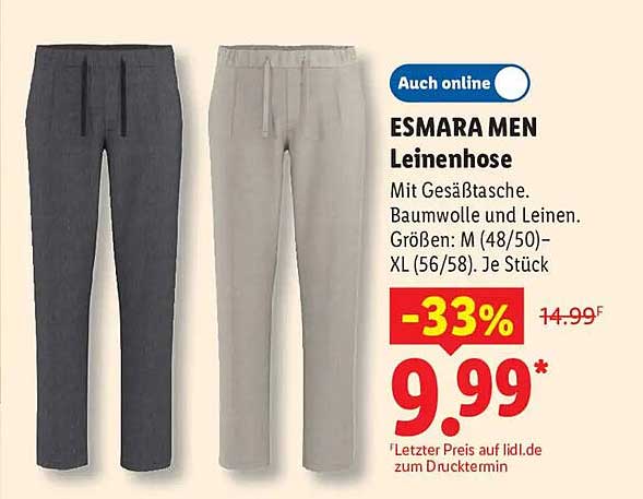 ESMARA MEN Leinenhose